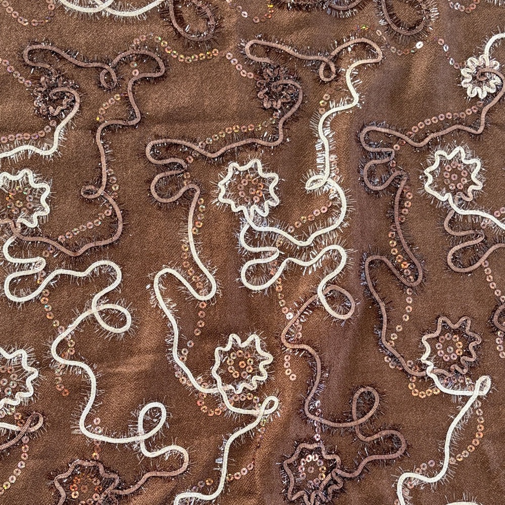 100 % cashmere pashmina Embroidered Shawl/Scarf with Sequins. - Picture 4 of 11